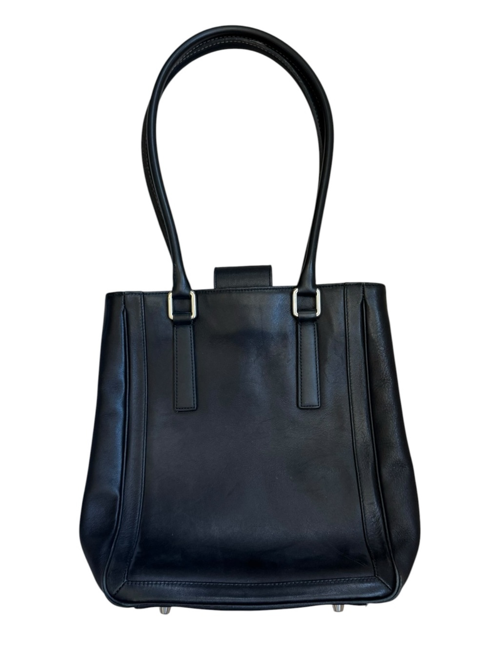 Vintage Coach Black Leather Bonnie Cashin Legacy Slim Tote 9422 Shoulder Handbag
